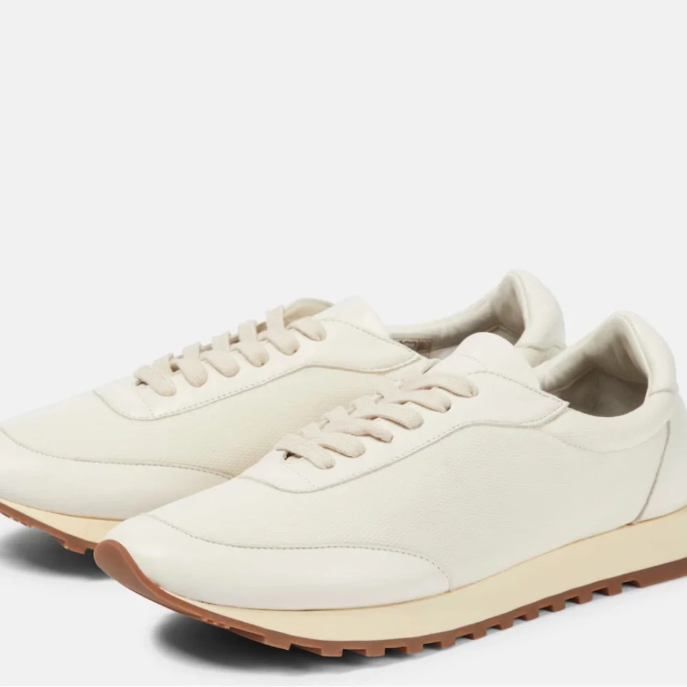 The Row Cream and Brown Women's Low-Top Sneakers - Picture 3 of 12